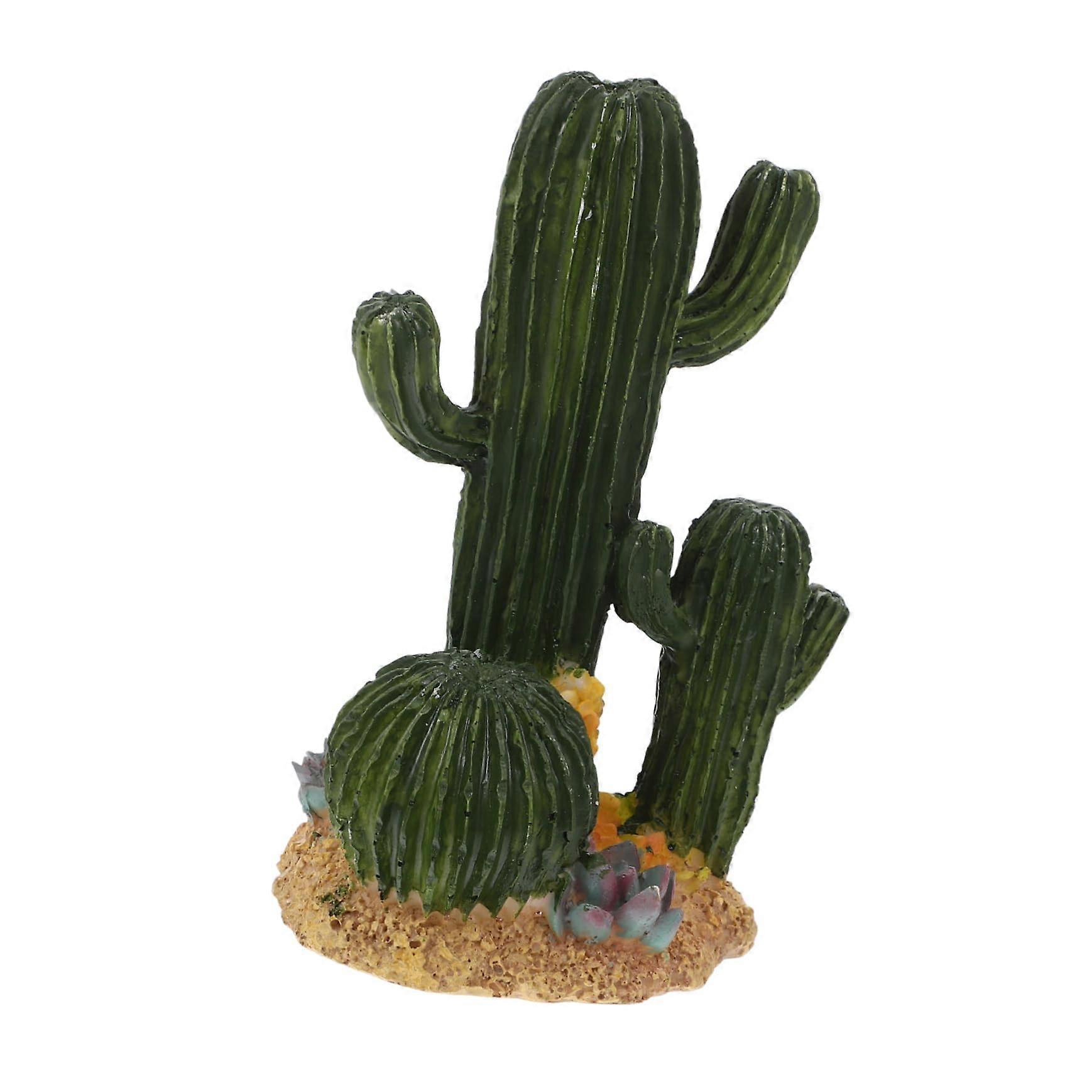 Artificial Terrarium Plant For Reptile Tanks Durable Resin Low Maintenance Desert Decor For Turtles And Small Pets