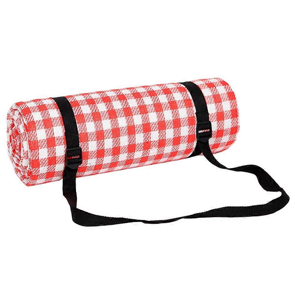 Red Acrylic Picnic Blanket with Design for Outdoor Activities and Beach Days