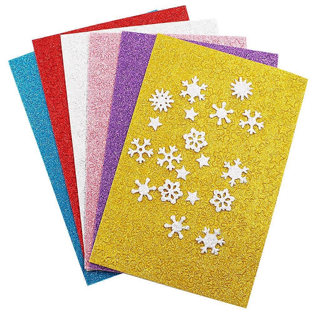 Self-Adhesive Paper Stickers Snowflake For Card Making Art Making Diy Craft Decoration 30.00 X 20.00 Cm 6Sheets