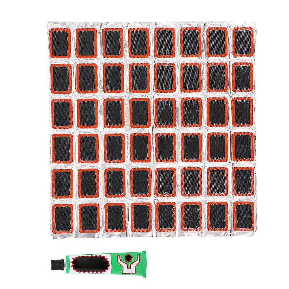 Bike Tire Repair Kit Cyclists Outdoor Enthusiasts Square Shape Assorted Color Inner Tube Puncture Fix 48Patches