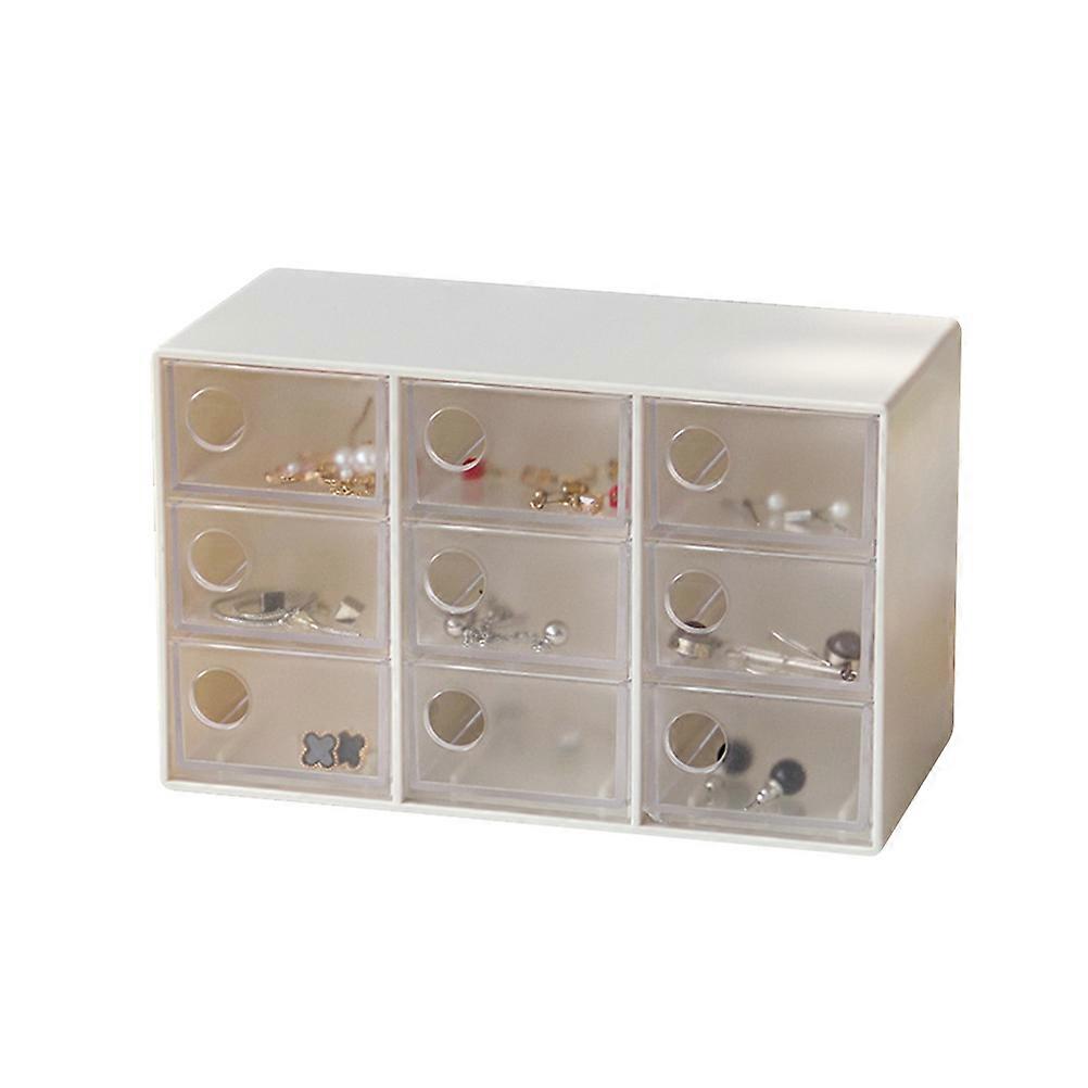 Desktop Craft Drawer Cabinet Storage Box Rectangular Shape For Desk Organization White 1Pack