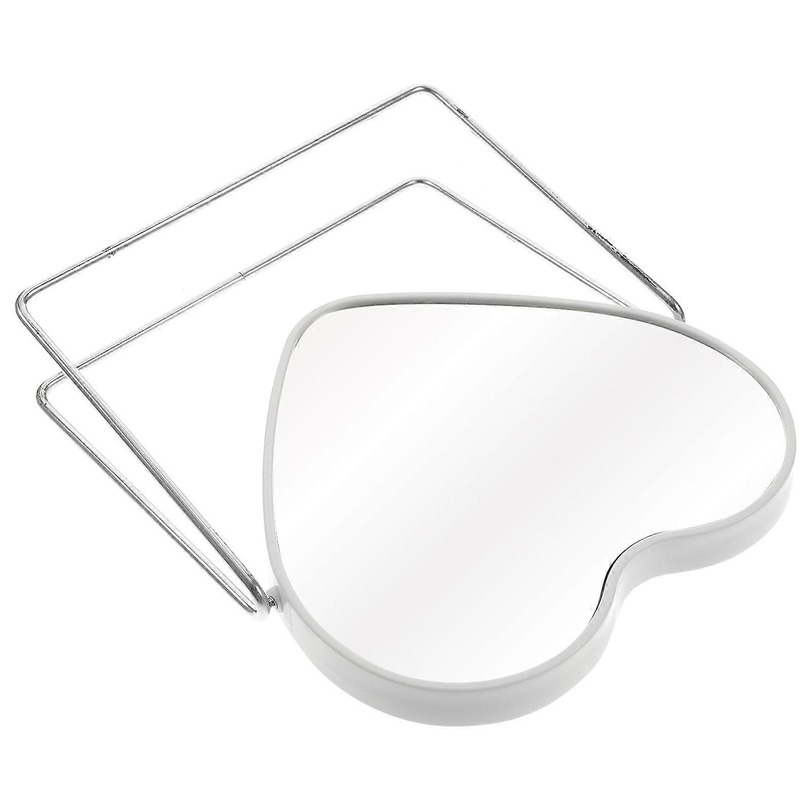 White PP Material Swivel Makeup Mirror with Stable Frame for Home Use Perfect 7.5 Inch