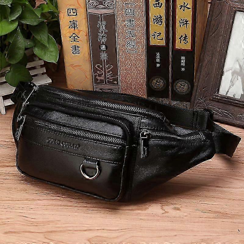 Echtes Rindsleder Männer Hüfte Gürteltasche Tasche Einzelschulter Umhängetaschen Männliches Leder Hintern Taille Brusttaschen Gürteltaschen Gürteltaschen