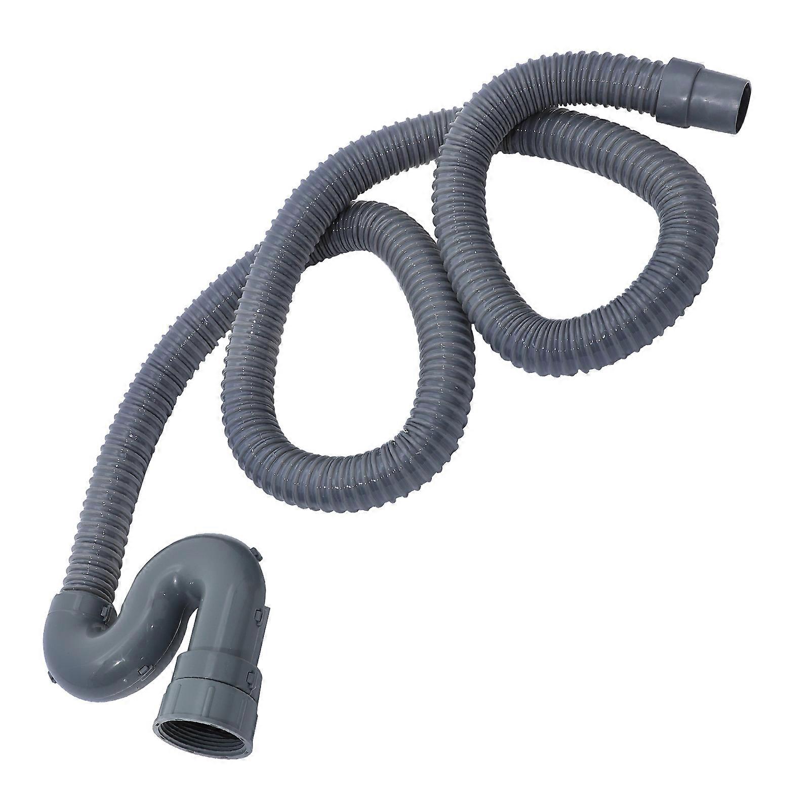 Drain Discharge Hose Basin Pipe For Bathroom Use PP 2m Extension Easy Installation 1Pcs