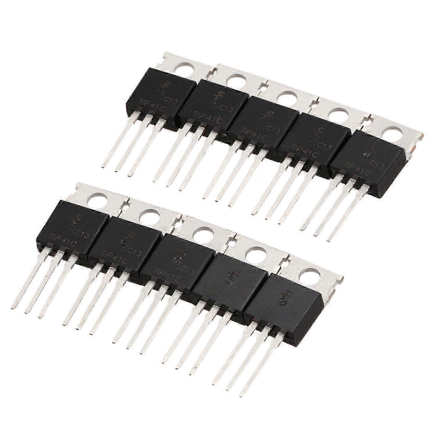 10 Pcs 3 Pin NPN TO-220 Power istors 100V 6A TIP41C