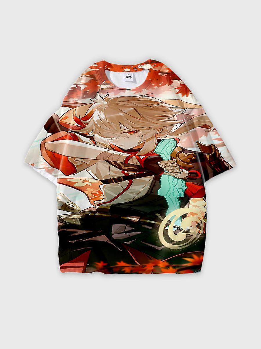 T-shirt round neck Role Pattern loose short sleeve C1201