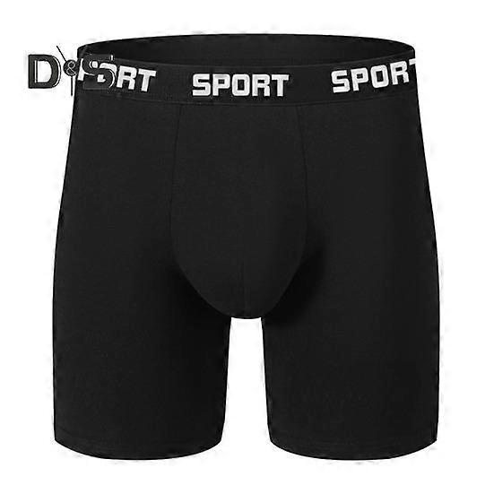 Men Boxer Underwear Slim Fit Patchwork Color Letter Print Shorts Briefs Elastic Mid-Waist Design Smooth Lines U-Convex Panties
