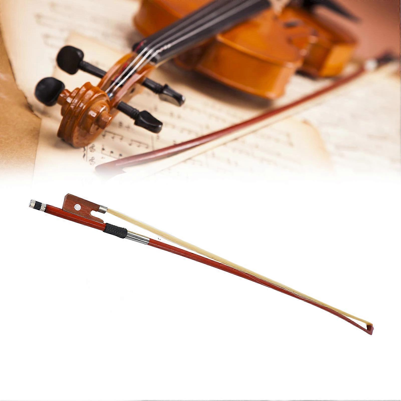 קשת כינור סוכת שיער סוס מתומן מקל מאוזן היטב החלפת כינור קשת לתרגול 4/4 (72 ס"מ / 28.3 אינץ') 