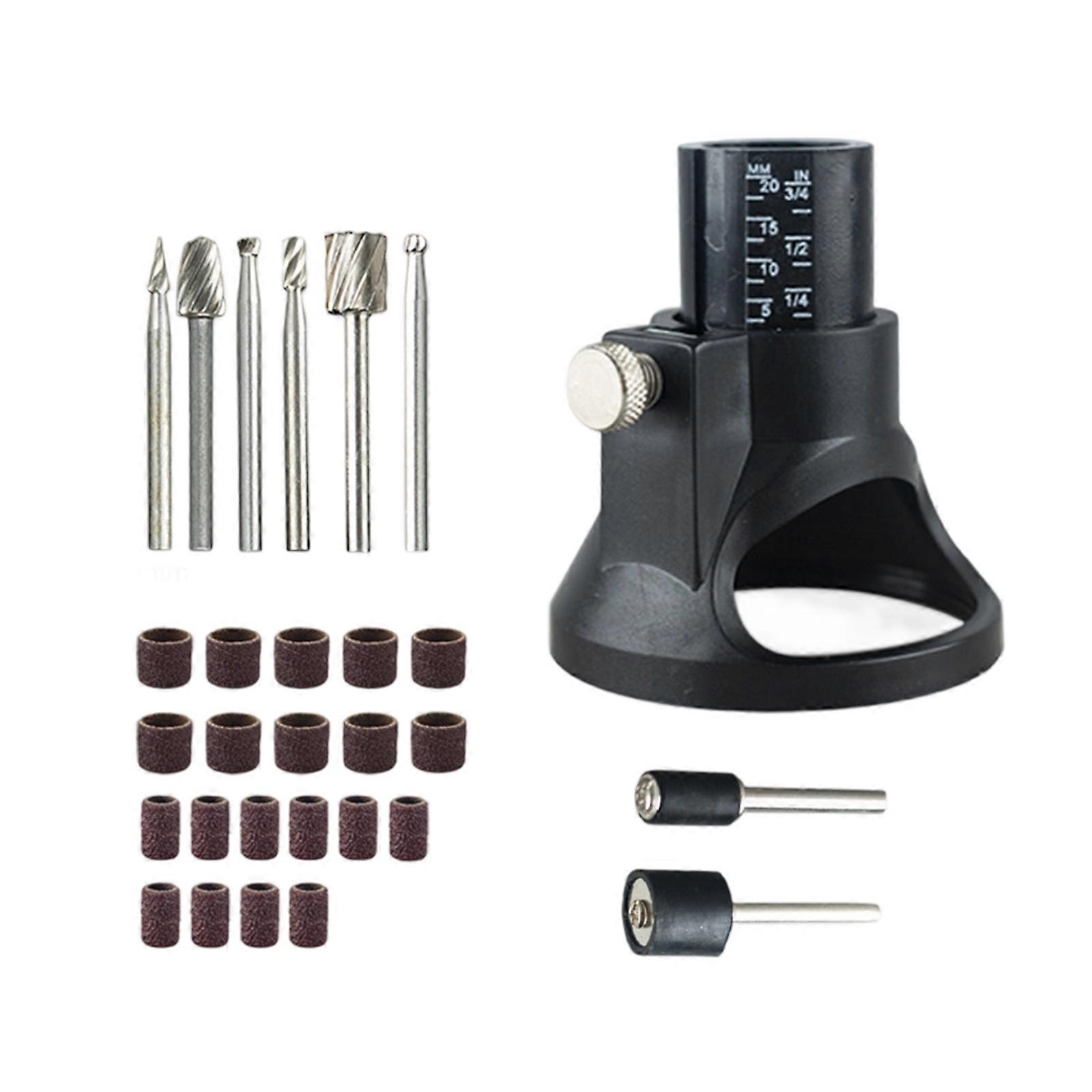 Rotary Milling Cutter Positioning Set Rotary Router Milling Cutter Guide Attachment For Wood Plastic Engraving Multicolor