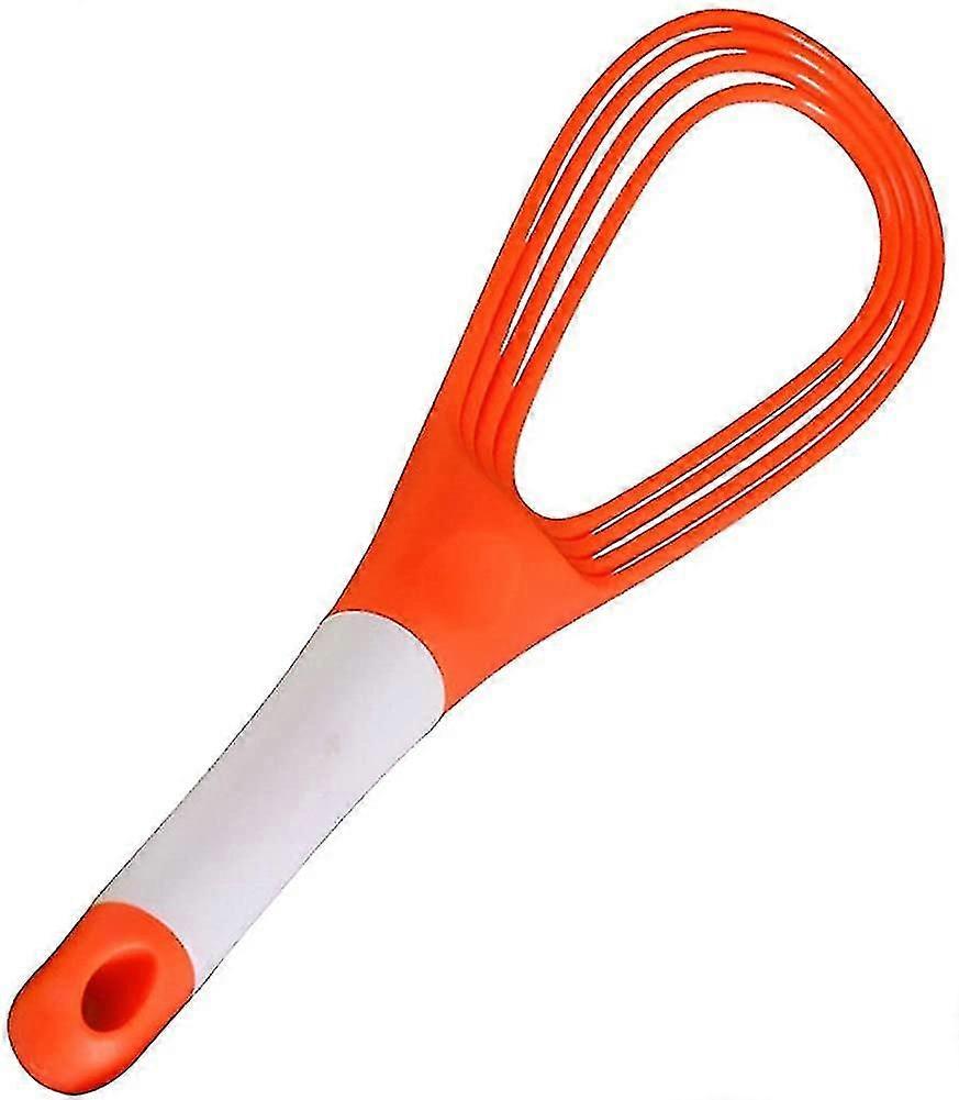 Egg Beater. 2-in-1 Flat And Balloon Collapsible Twist Whisk Egg Beater Silicone