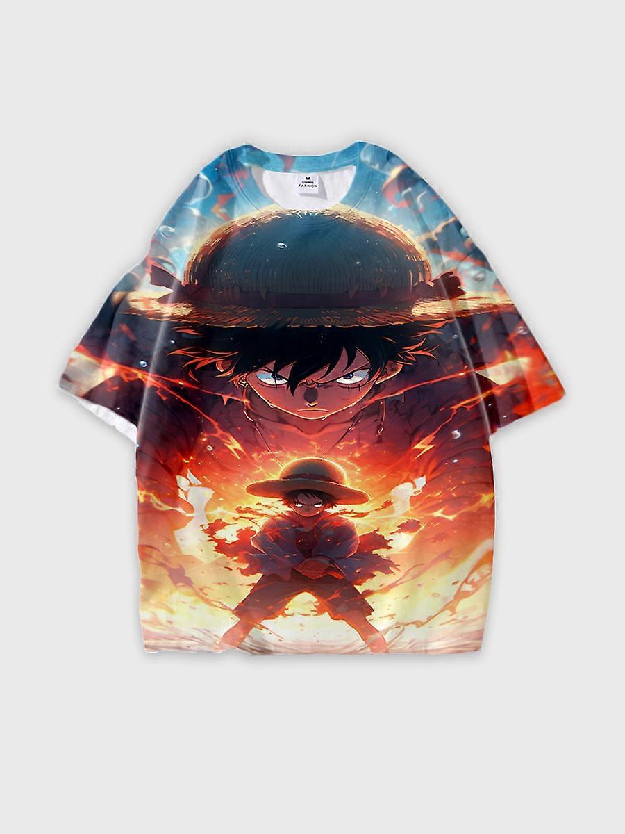 T-shirt round neck Role Pattern loose short sleeve P699