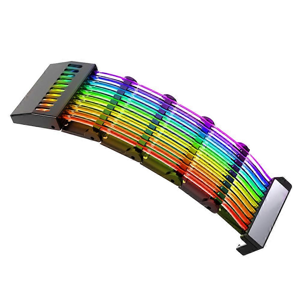 5V PIN ARGB Extension Power Cable for ATX Motherboards, Sleeved Design, Compatible with MATX and PC Cases, Easy Installation for Custom Lighting