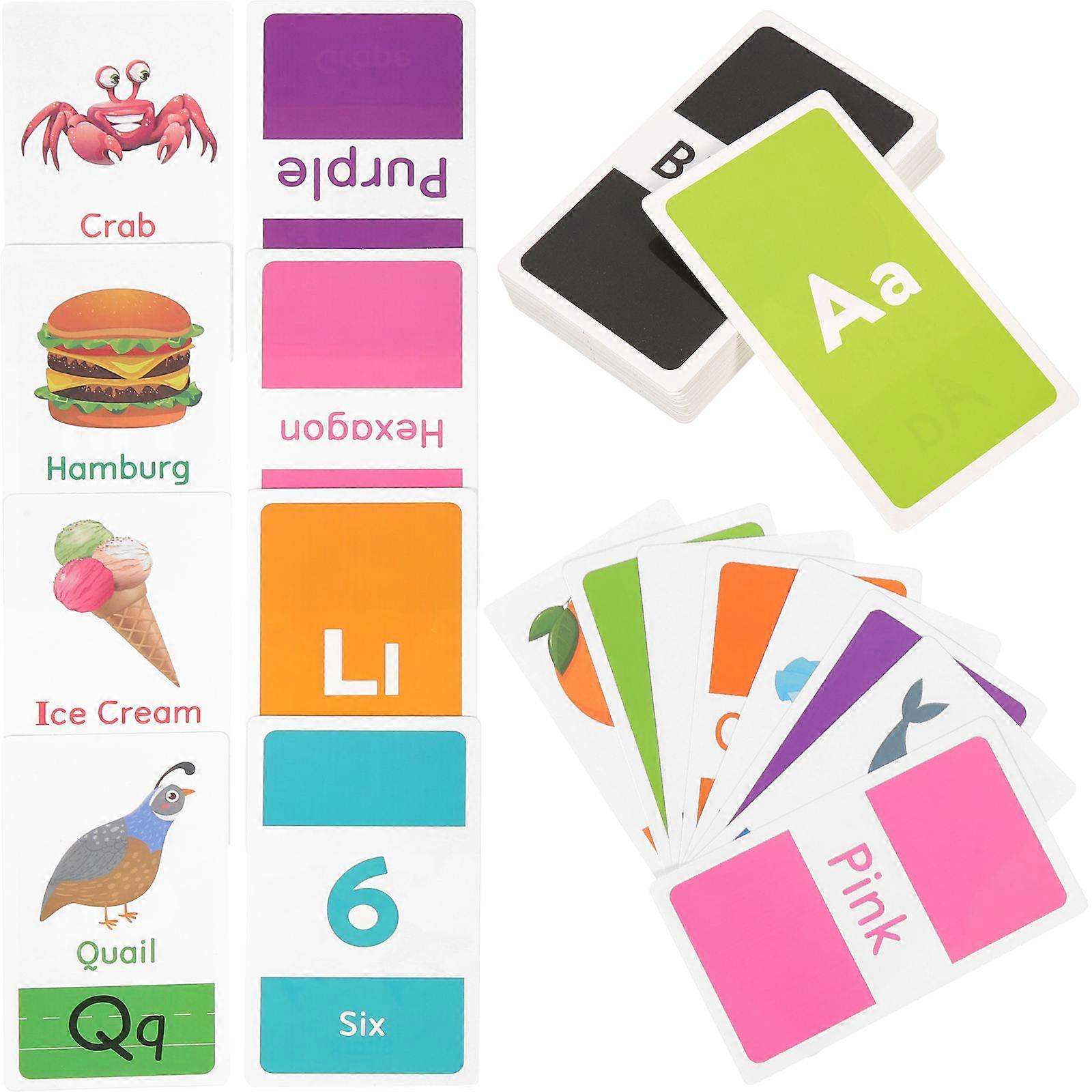58Pcs Flash Cards for Kids Learning Animal Cognition and Early Education