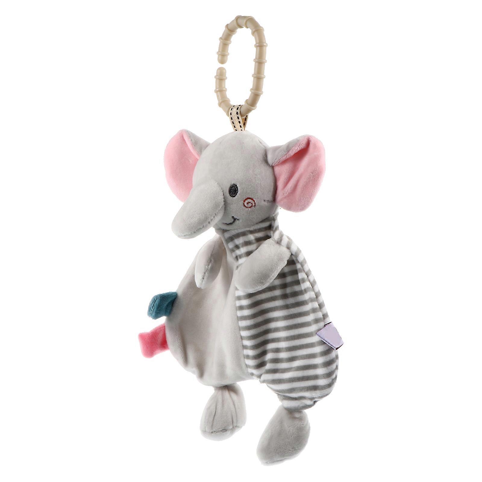 Infants Nursery Security Blanket Plush Animal Shape For Babies Comforting 1Set Light Grey