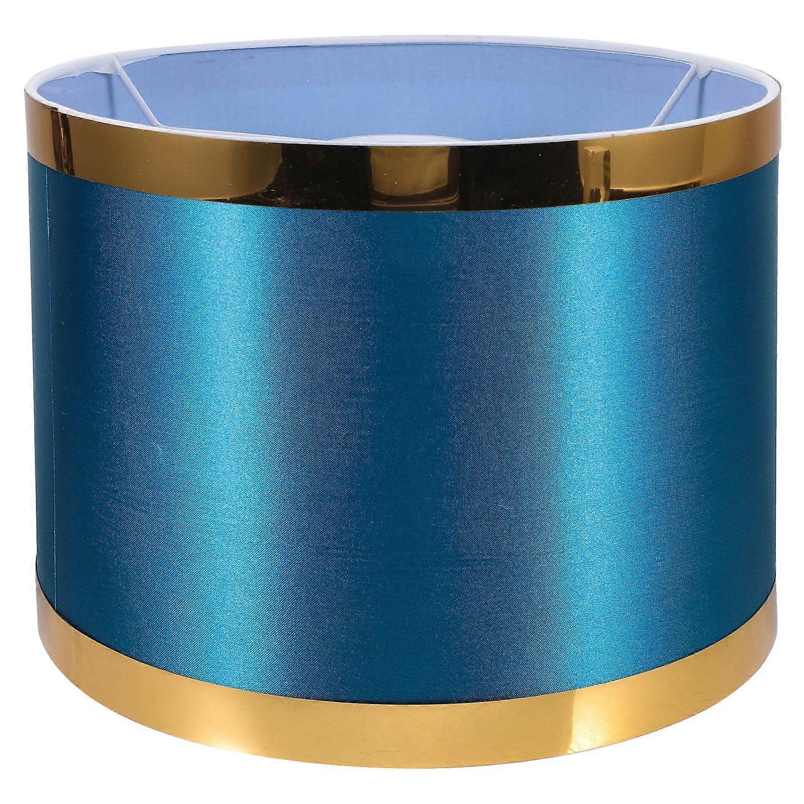 Blue Drum Shade Replacement For Floor Lamp And Table Lamp Cloth Material Light Diffusion 1Pcs