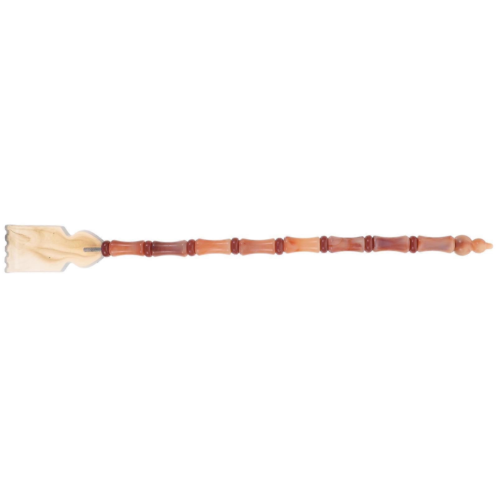 Portable Scratching Tool Long Handle Back Scratcher Ergonomic Design Light Brown Color Personal Care 1Pack