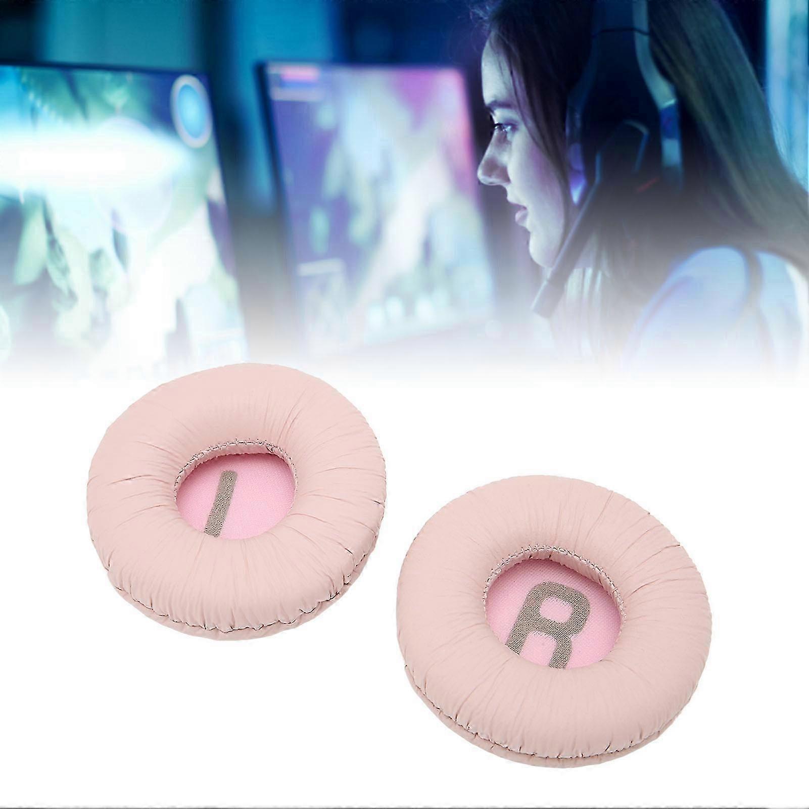 2025 Replacement Ear Pads Protein Leather Memory Foam Noise Isolation Ear Cushion for T450 T450bt Tune600 T500bt Pink
