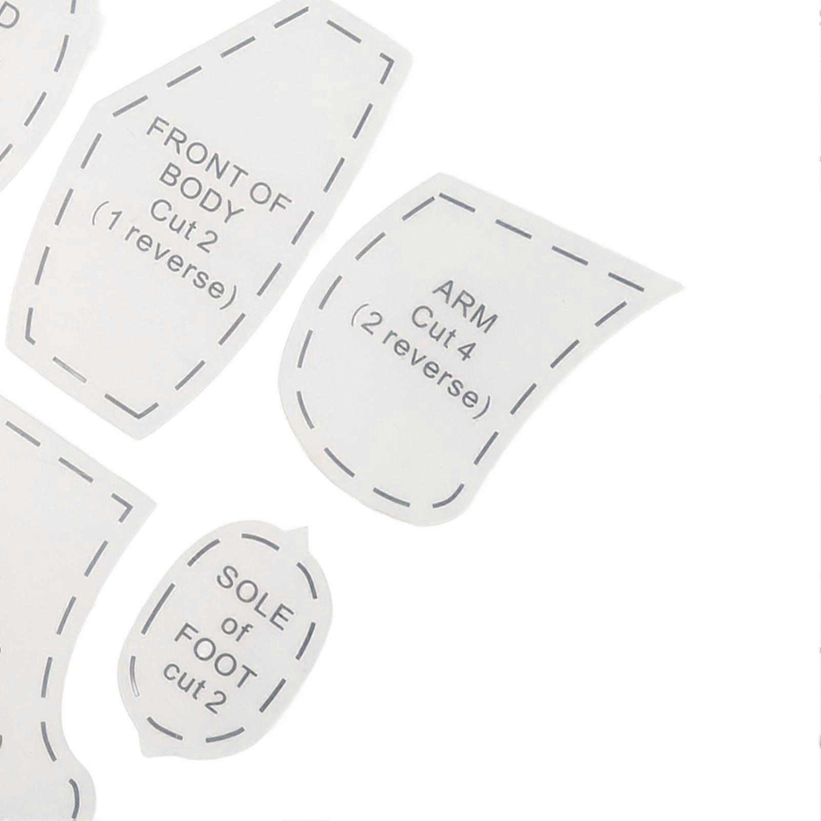 Memory Bear Template Ruler Set Acrylic Memory Bear Sewing Quilting Patterns Template 15 Inch