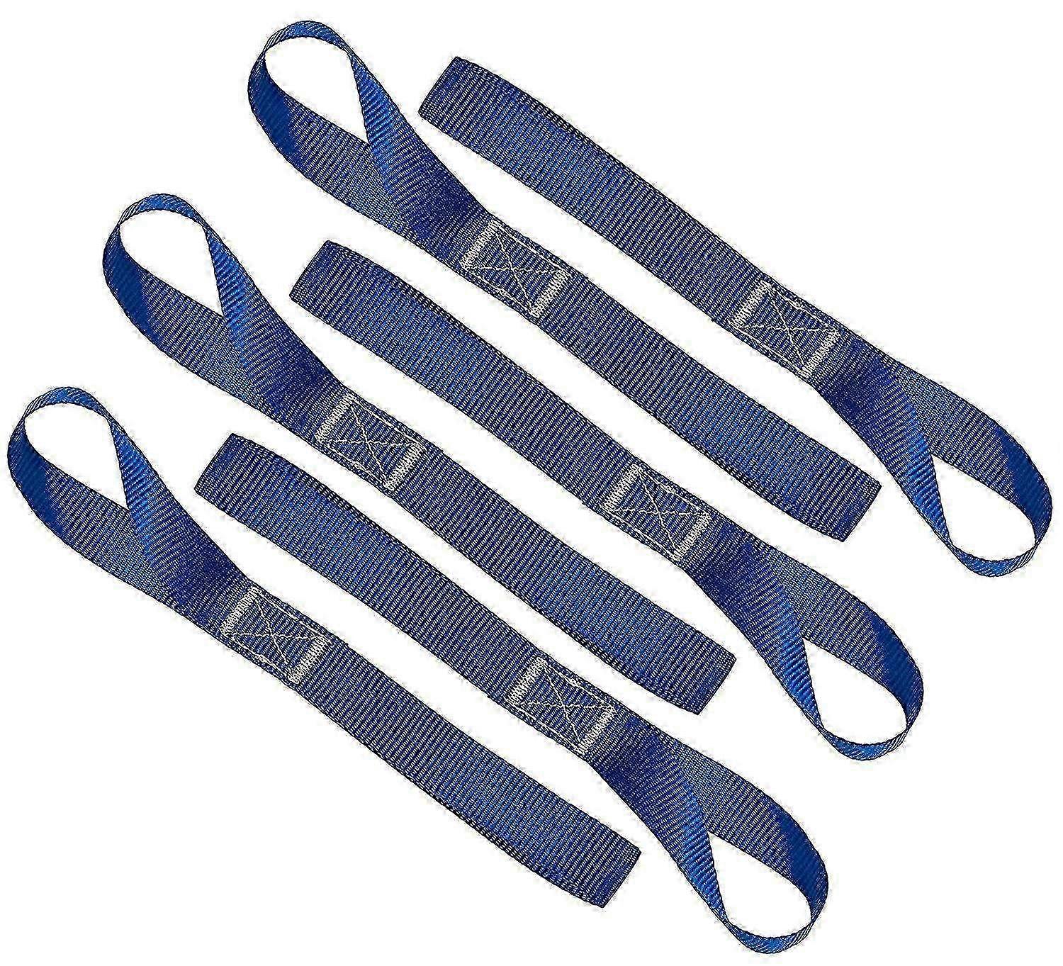 Soft Loop Tie Down Straps - 1,500 lb Load Capacity - 6 Pack for Dirt Bikes & Motorcycles - Durable Blue Ties with Secure Loops