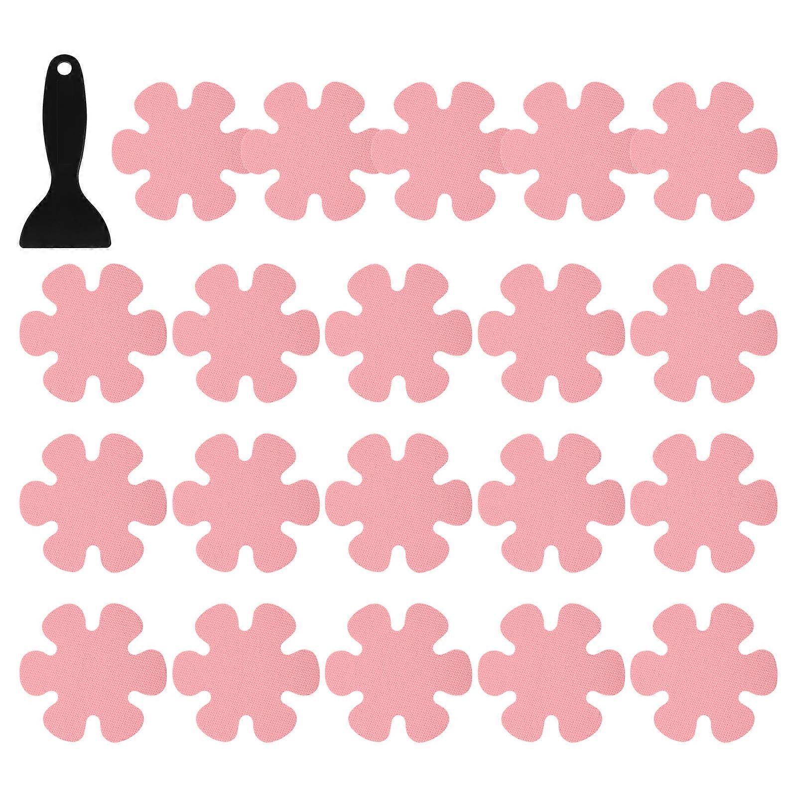 Pink AntiSlip Bath Stickers with Snowflake Design for Home Use Safe PEVA Material Easy to Apply