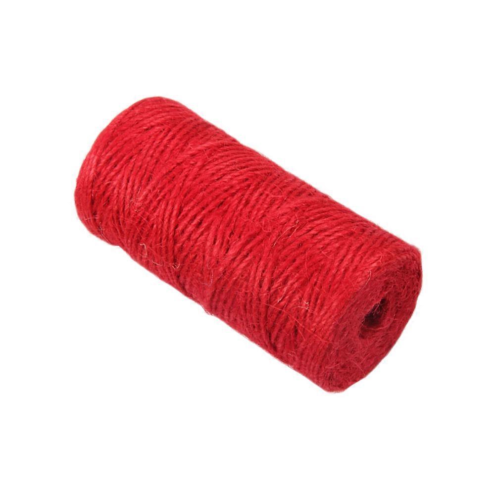 Red Hemp Rope for Decorating Made of Durable Premium Hemp Material Perfect for DIY Crafts and Festival Events 100M