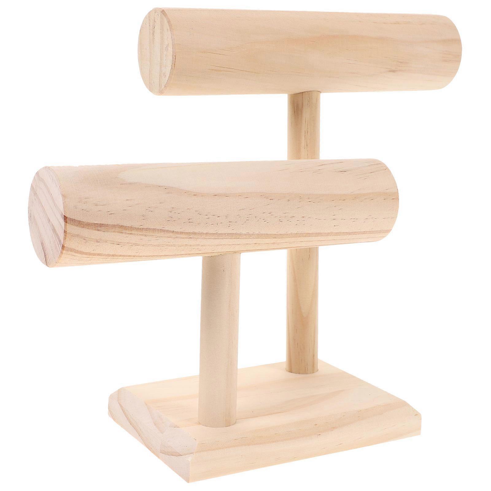 منظم قلادة 1 مجموعة حامل عرض مجوهرات متين مثالي لمحلات البيع بالتجزئة والمعارض التجارية المصنوعة من خشب الصنوبر