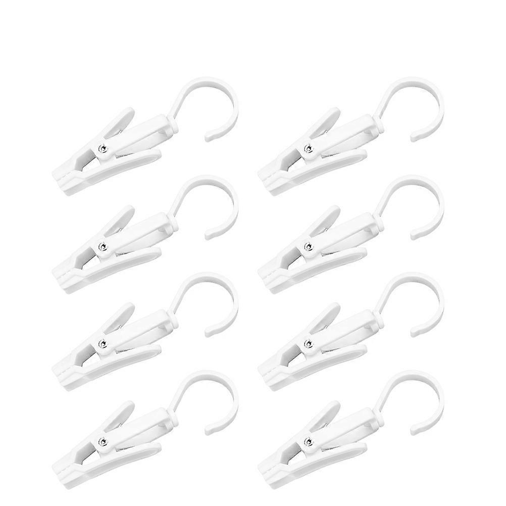 White Plastic Coat Hooks with 360 Degree Rotatable Design for Home Office Storage 20 Pieces