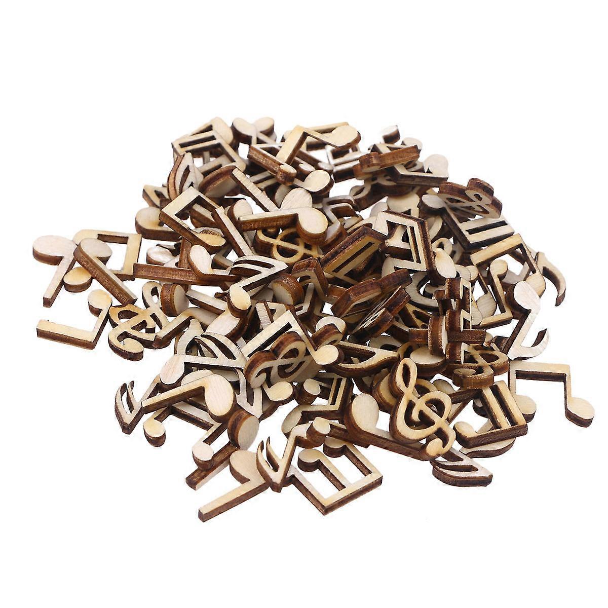 100PCS Educational Toy Wooden Slice for Craft Use Khaki Color 100 Pieces