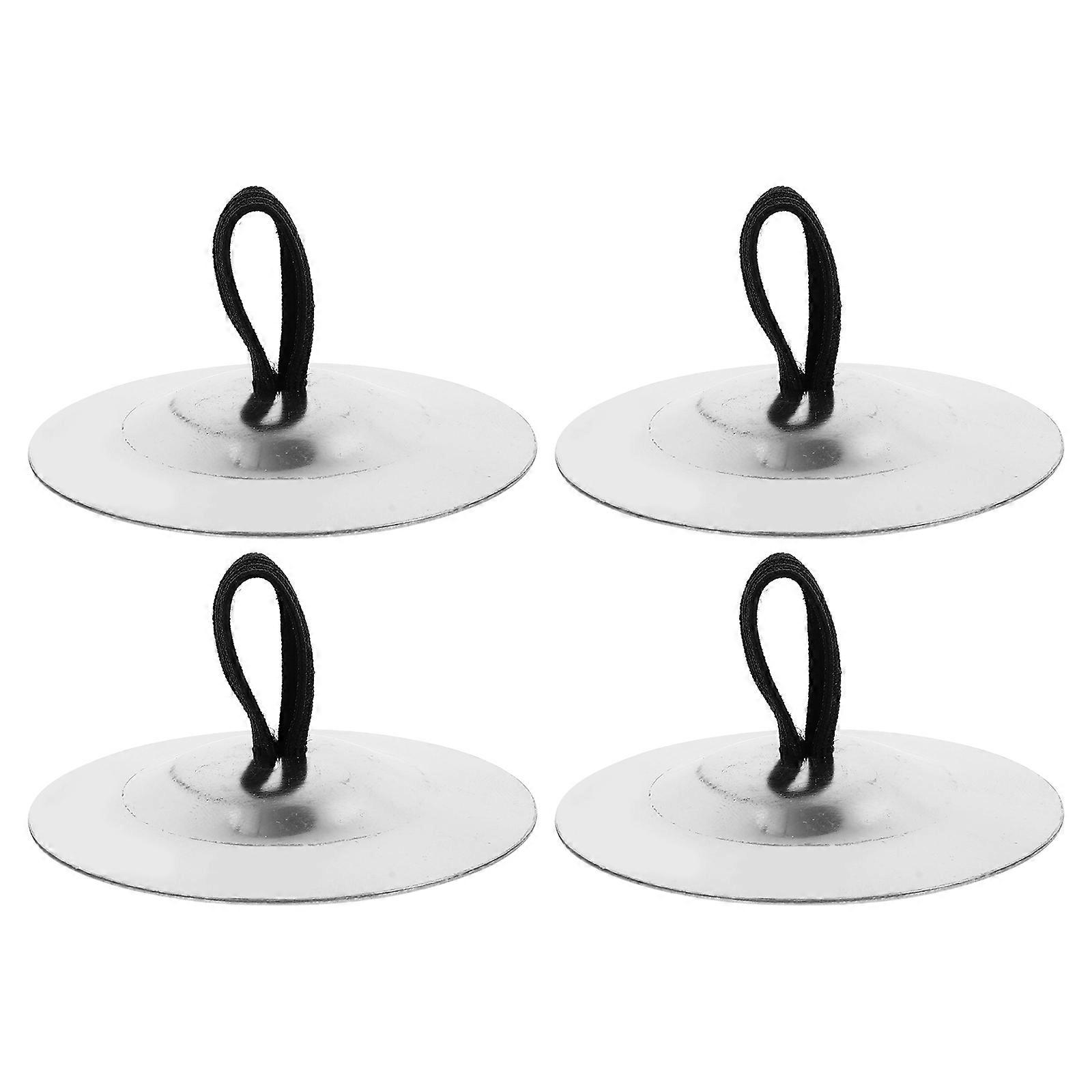 4Pcs Copper Finger Cymbals Musical Instrument for Kids Silver Color Small Size