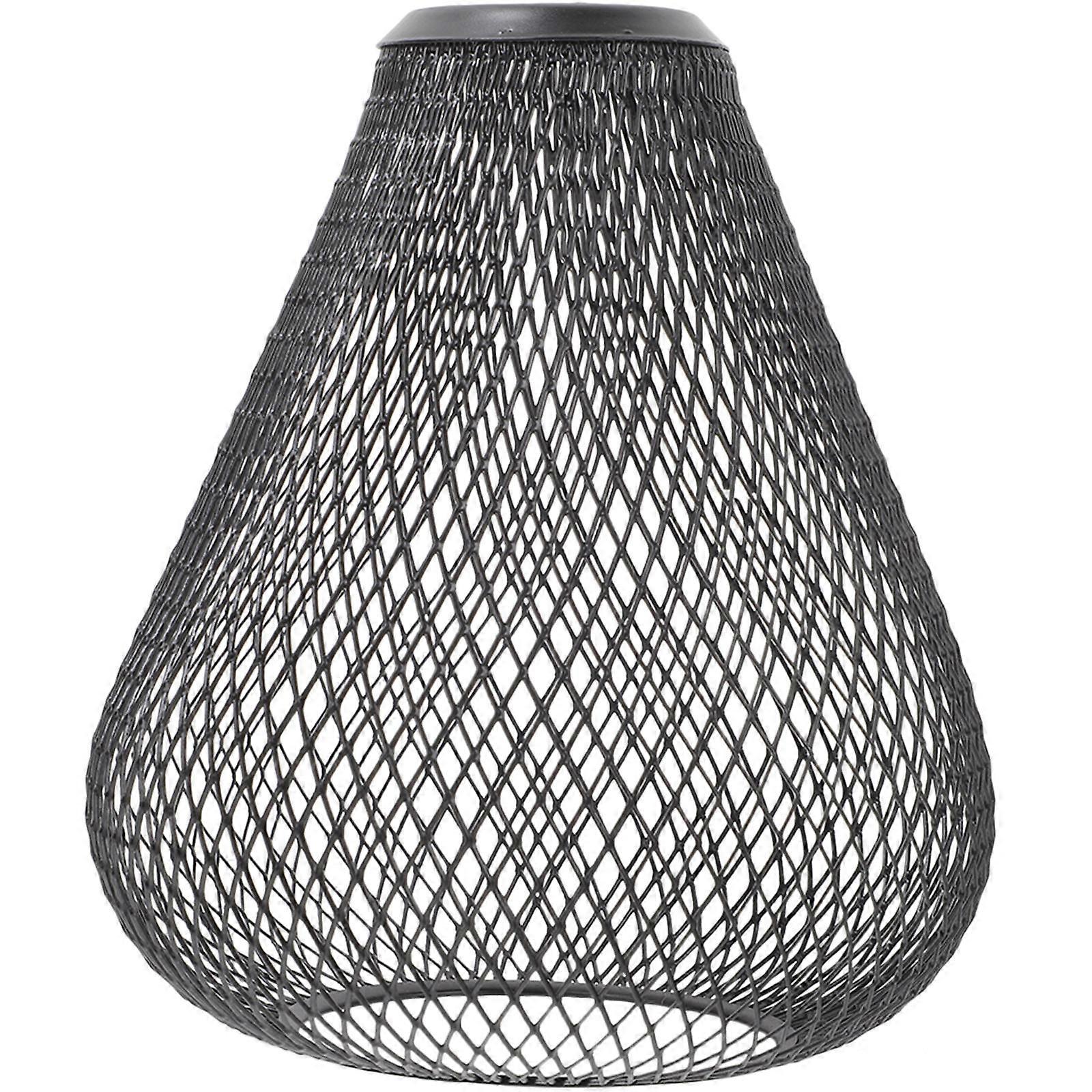 Black Iron Retro Pendant Light Shade for Home with Classic Hollow Design Fits E27 Sockets