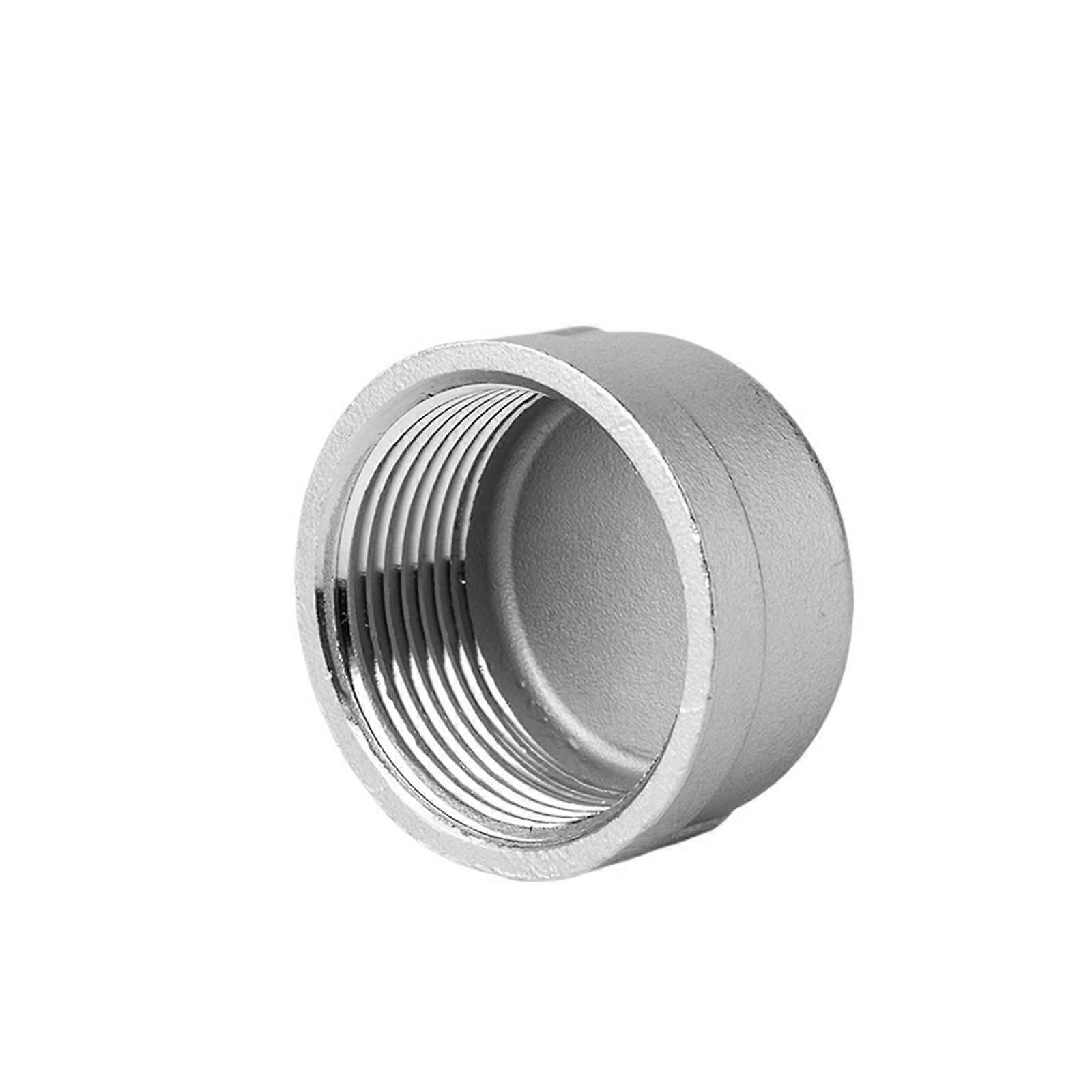 201 Stainless Steel Inner Wire Pipe Cap Plug Head Pipe Plug G1/2 Threaded 1 Inch Joint 4 Min 6 Min