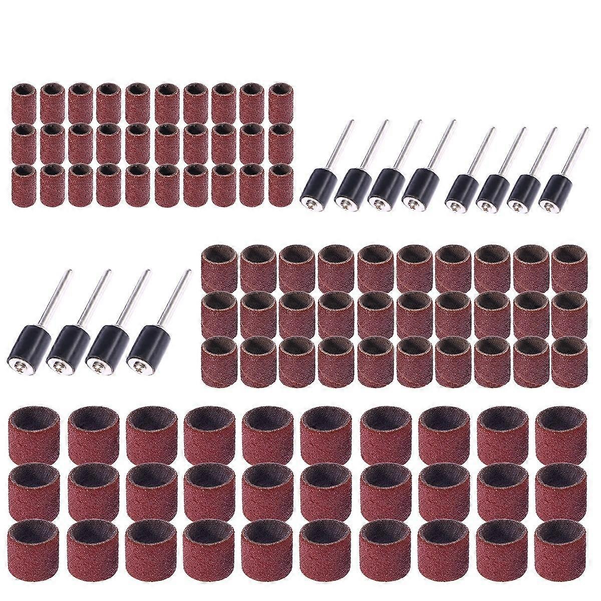 Sanding Drum Bands Set for Nail Drill Ideal for Etching Grinding and Sanding 102pcs 80 Grit