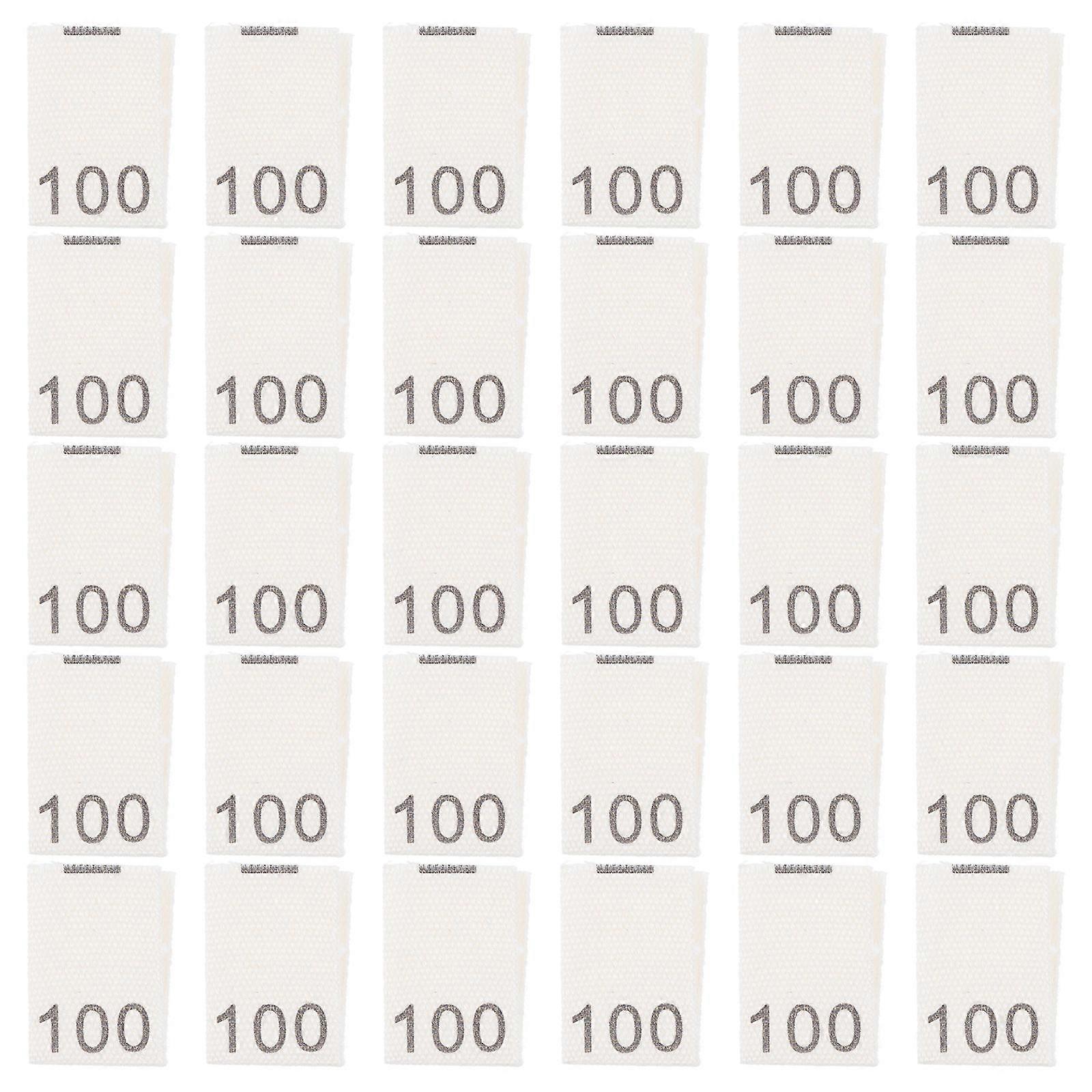 Clothes Labels For Children Clothing Indicate Size Simple Design Beige 200Pcs