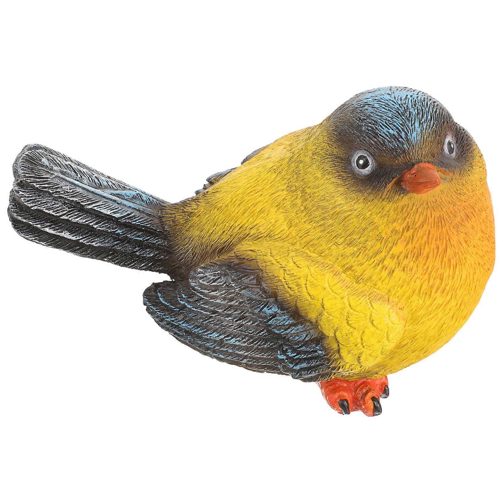 Resin Decorative Bird Statue for Decor Realistic Design 3.5 Inch