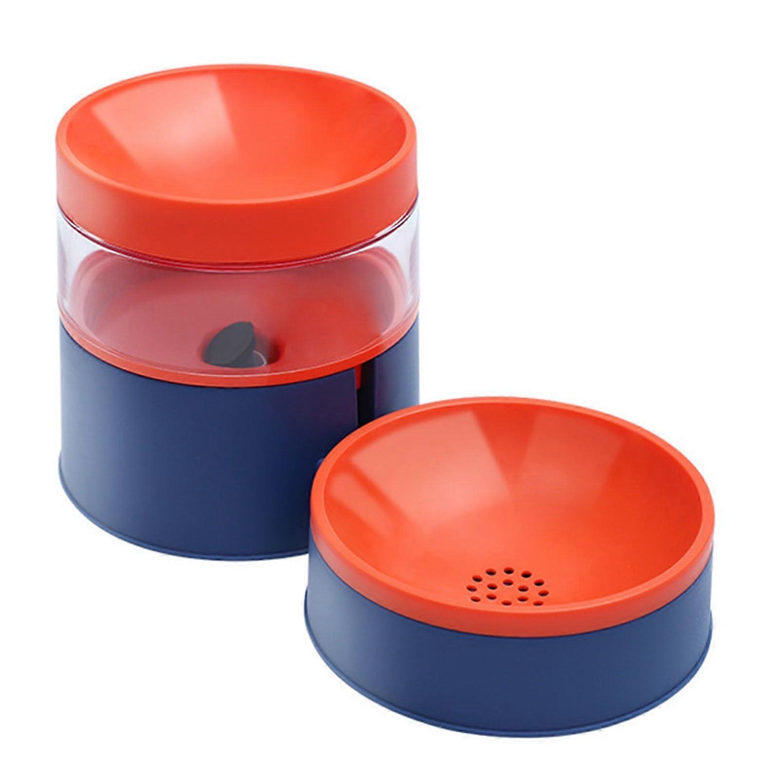 2 in 1 Pet Automatic Feeder and Water Set, Removable Food Dispenser for Dogs Cats Double Layer Food Water Dispenser for Small Pets, Red
