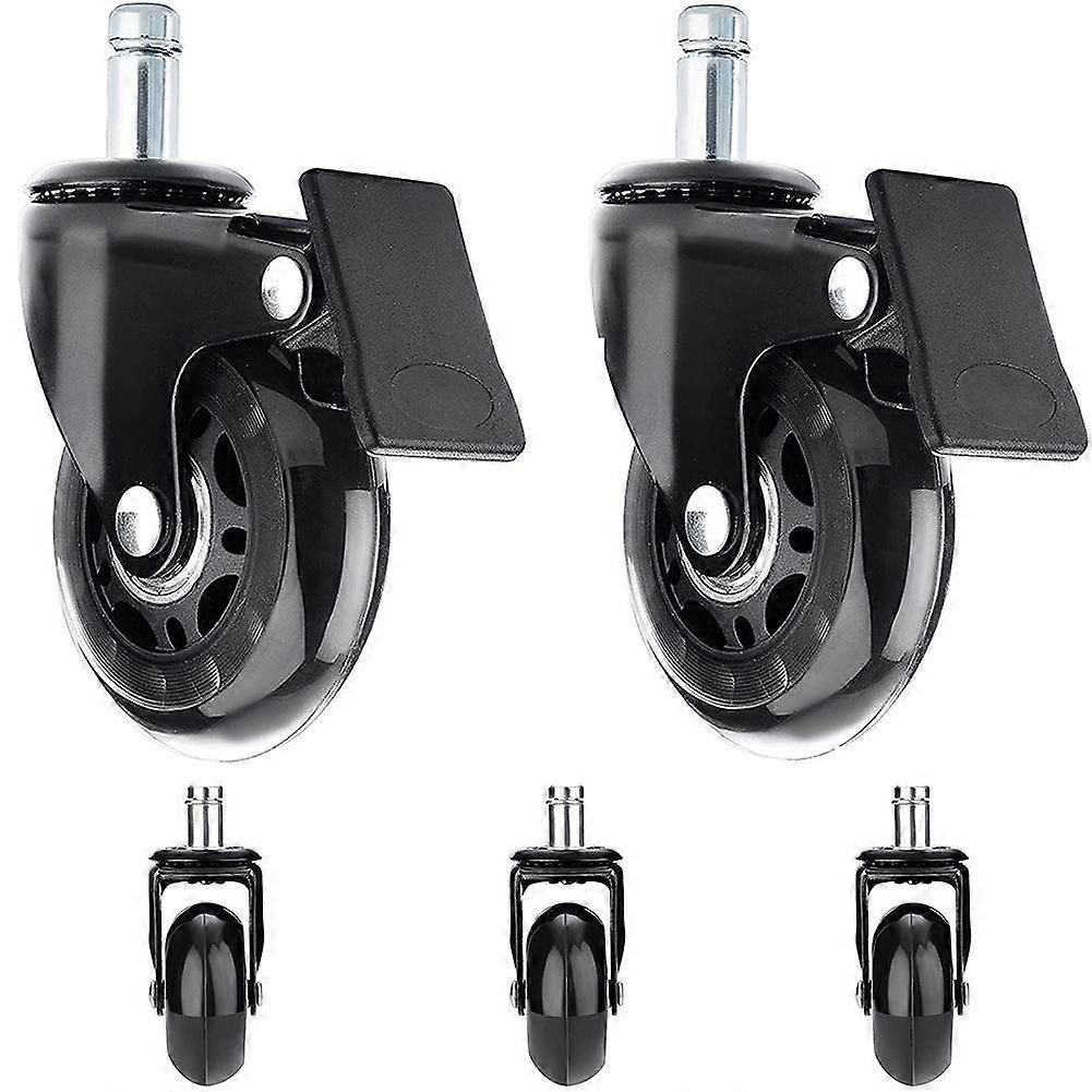 5Pcs Furniture Fittings 2.5 Inch Office Chairs Wheels Set Smooth Silent Replacement Rollers for Gamer Computer Work Chair