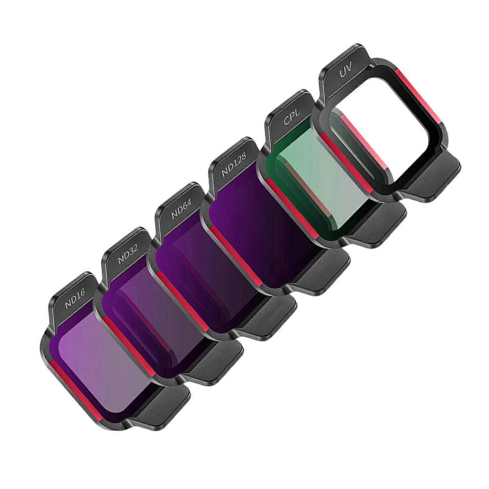 Kameralinsenfilter ND16/32/64/128 Graufilter Polarisator für UAV Zubehör, 4 Stück oder 6 Stück Snap-On Filter Set