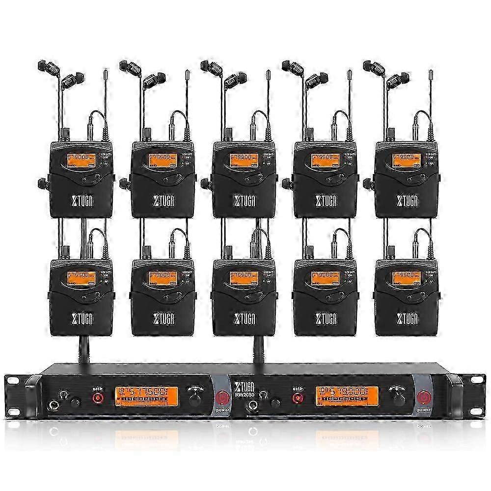Professional UHF Wireless In-ear Monitor System for Stage Performers and Singers - XTUGA RW2080 Compatible