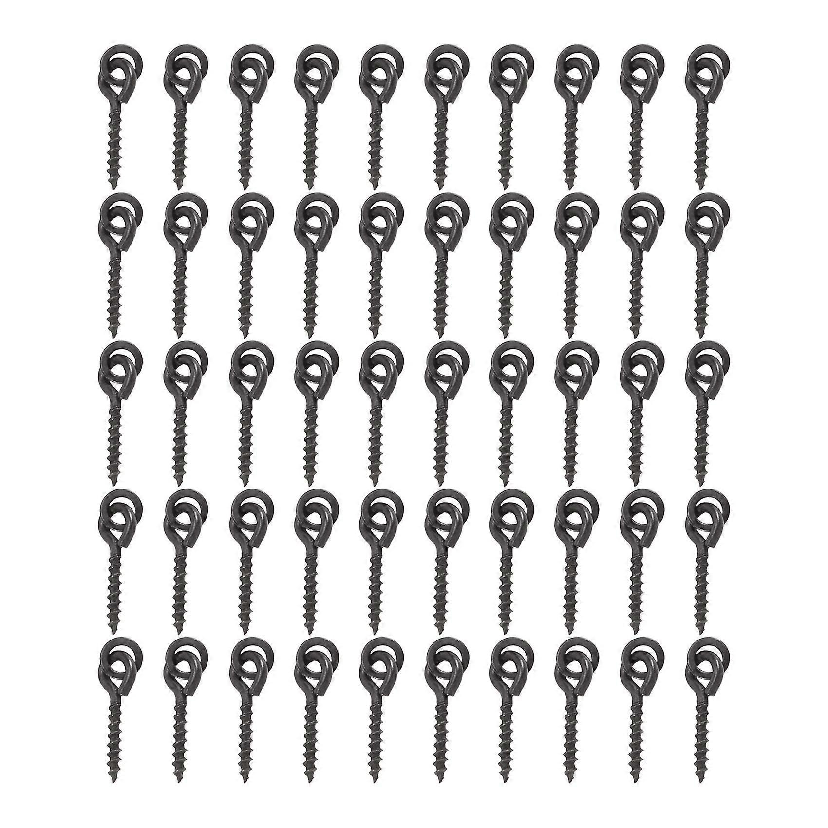 50pcs Carp Fishing Boilie Screw with Solid Ring Bait Tool