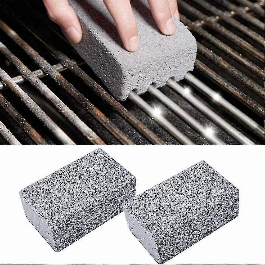 2-Pack Reusable Cleaning Blocks for Grills, Eco-Friendly Scrubbing Stones for Removing Residue and Build-Up