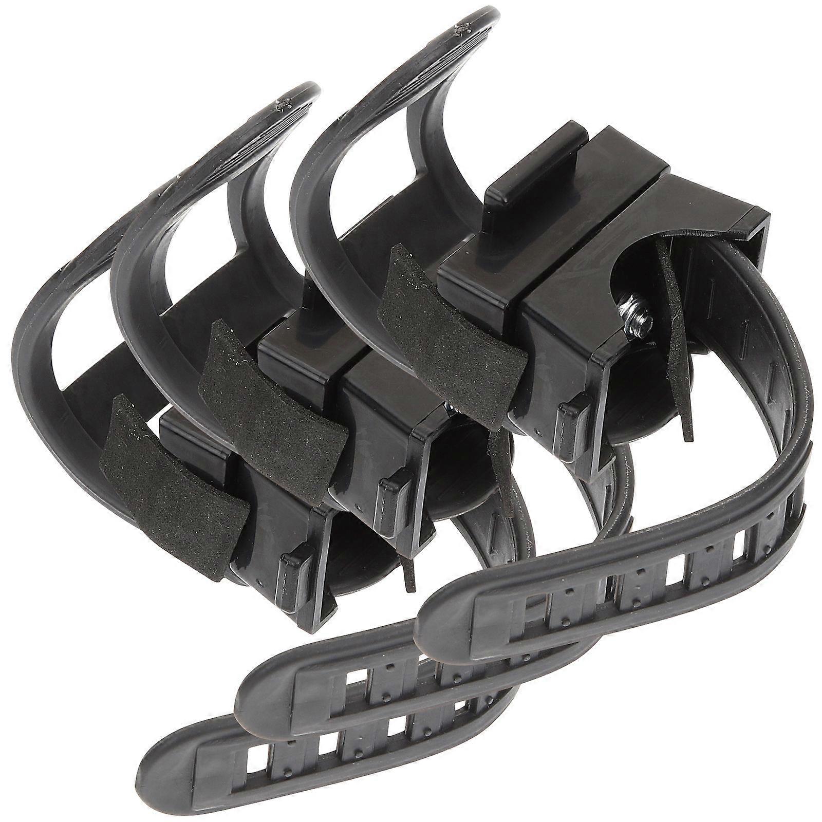 Universal Flashlight Holder for Bike Use with High Stability Black Rubber Design Fits Most Bikes 3Pcs