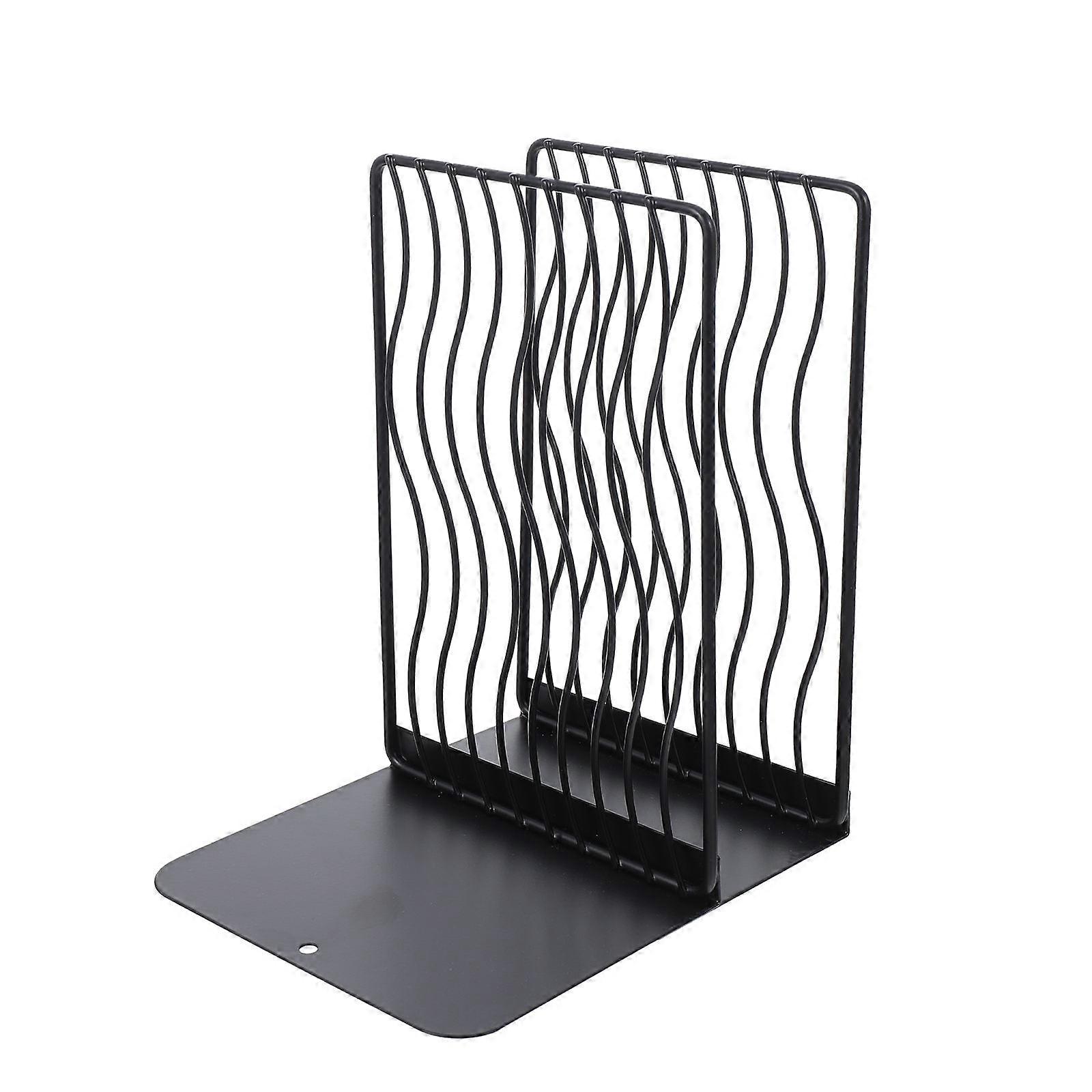 Book Support Rack Iron Art Desktop Stands for Book Organization 2Pcs
