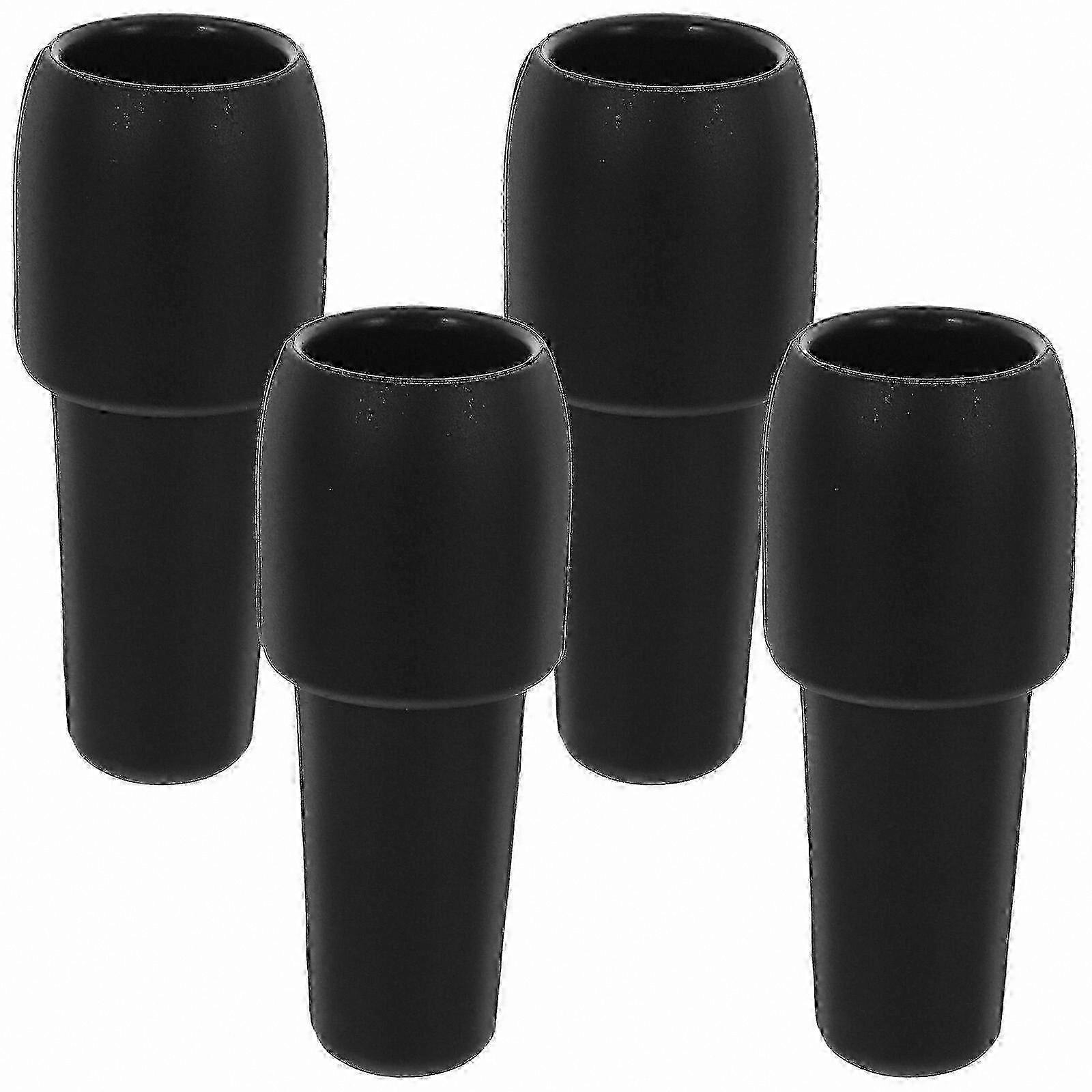 Set of 4 Silicone Bottle Stoppers for Wine, Beer, and Liquor Bottles Reusable Leak-Proof Caps for Beverage Storage Solutions