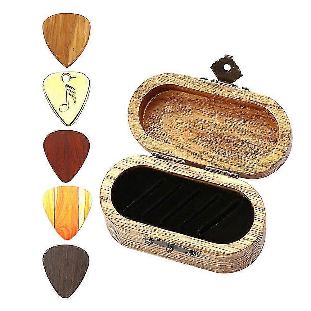 Guitar Plectrum Container Rectangular Shape Stainless Steel Material 1Set
