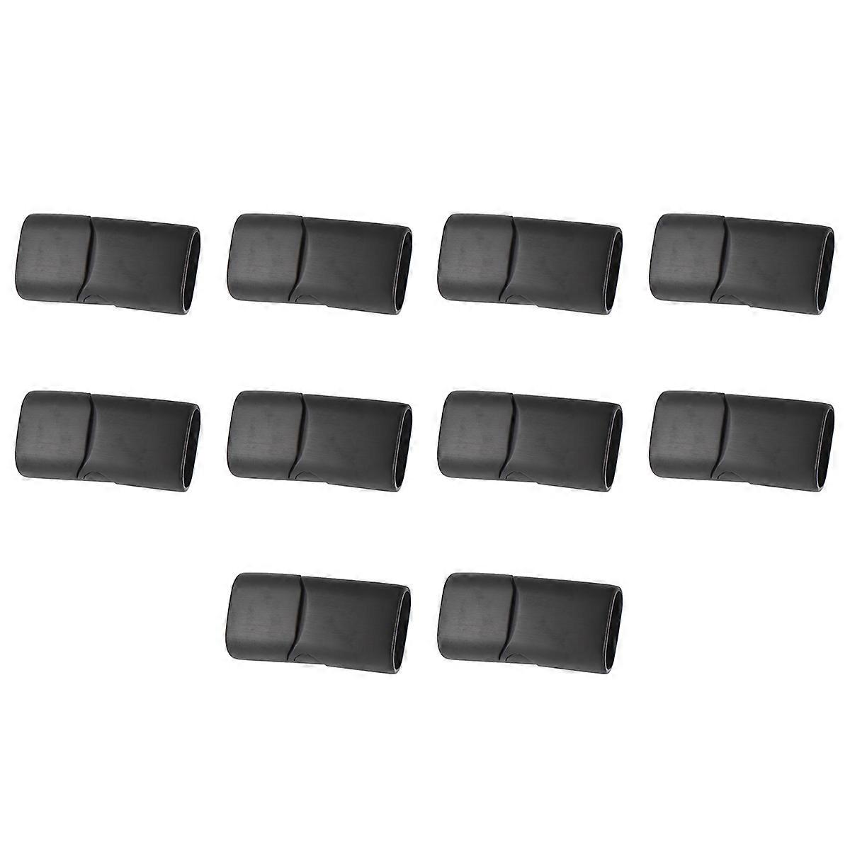 316 Stainless Steel Magnetic Clasps 10 Pcs Durable Security Fasteners For Straps And DIY Projects In Black Color