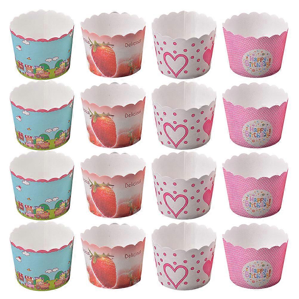 200 Pcs Paper Cake Cups Colorful Cup Shape Muffin Cups Suitable For Celebrations Design