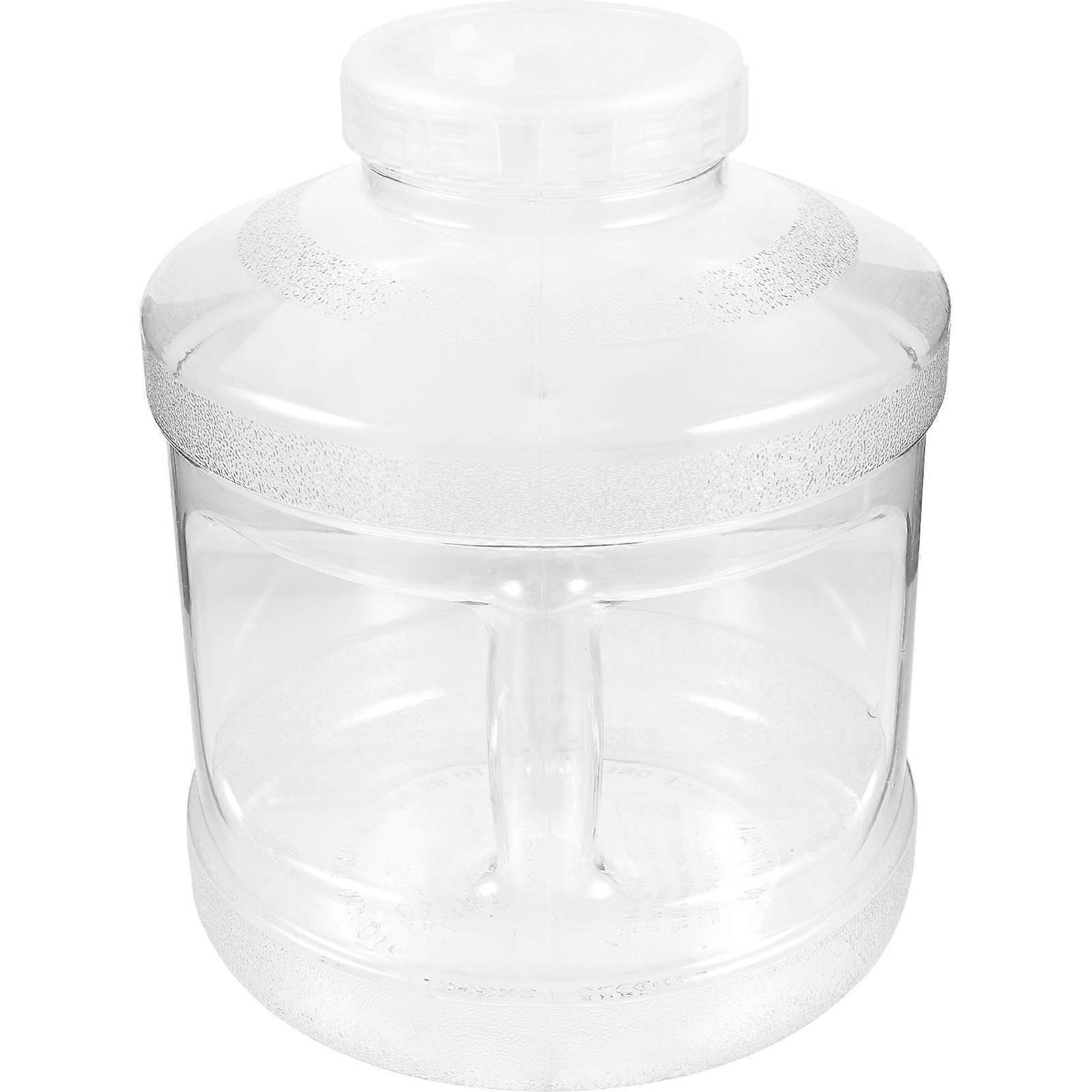 Portable Water Jug with Handle for Camping and Hiking Large Capacity Transparent PC Bottle 7.9 Gallons
