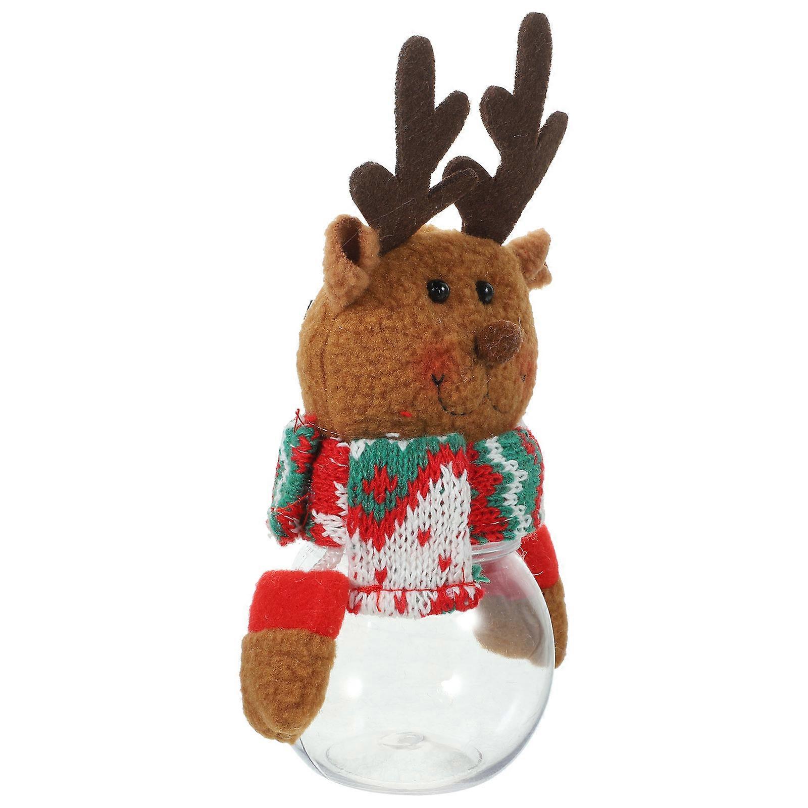 Christmas Candy Jar Cartoon Sealed Candy Container 18X7X7CM Multi Color Storage 1Pack