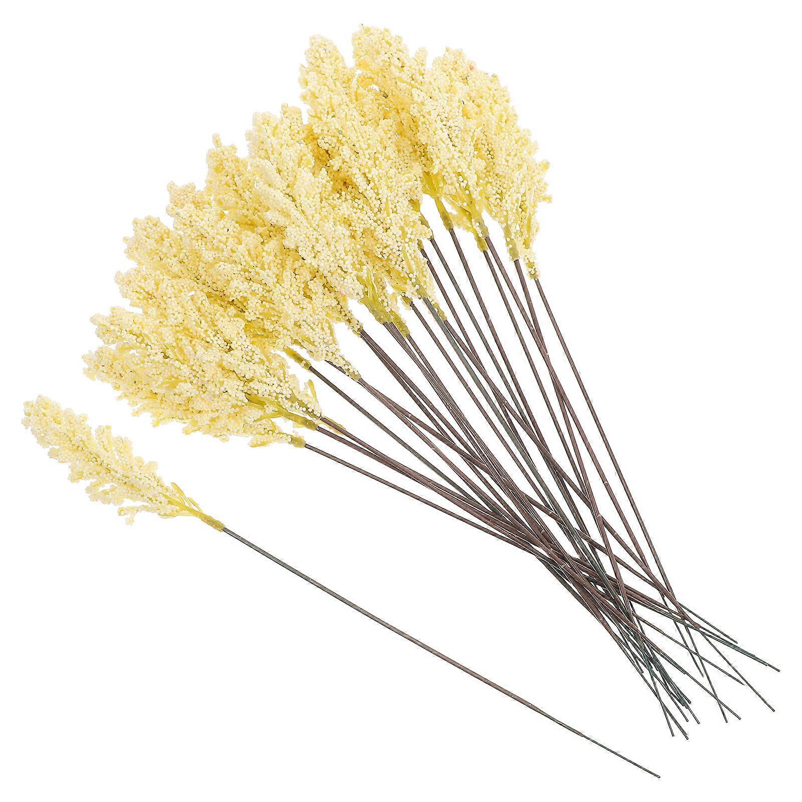 24Pcs DIY Elegant Simulation Wheat Ear Wedding Decor Artificial Flowers
