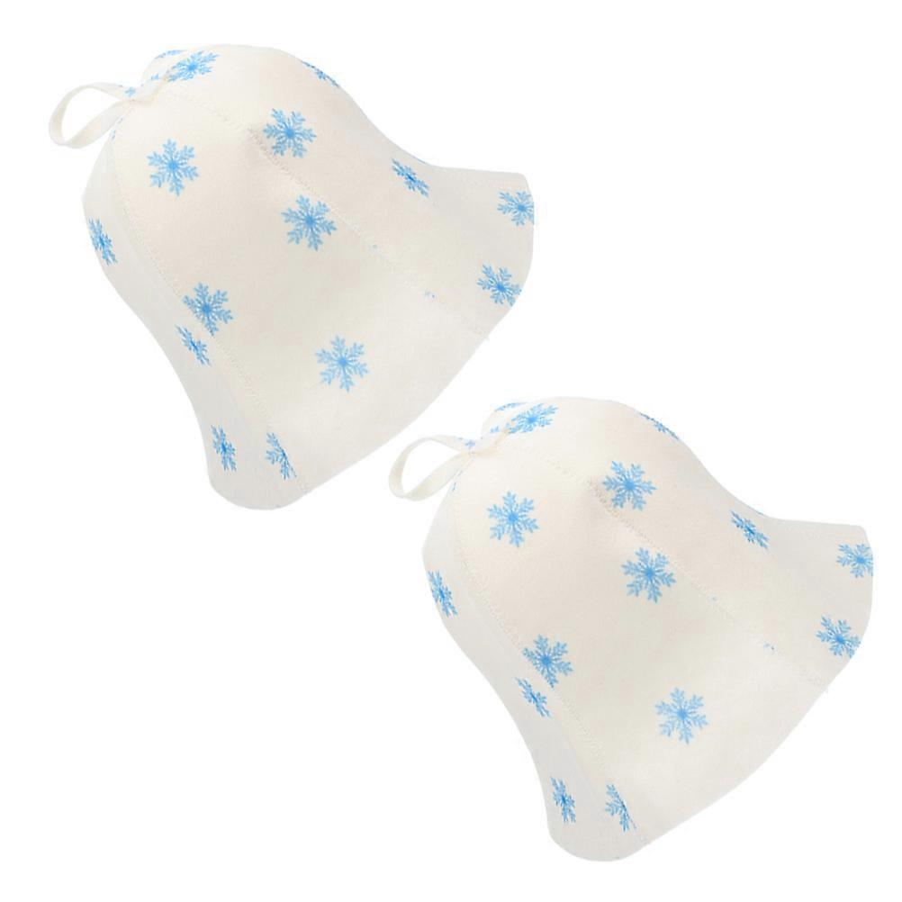 Felt Sauna Hat 2pcs Water Absorbent Breathable Lightweight Comfortable Unisex Cap for Spa Sauna Use Fits Most Head Sizes